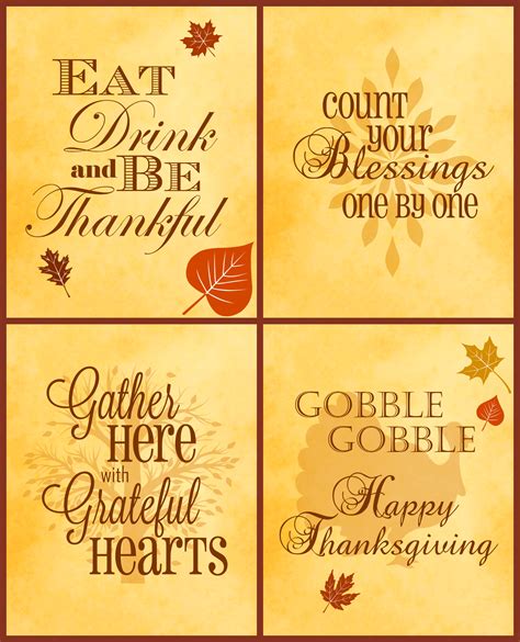 Free Printable Thanksgiving Decorations